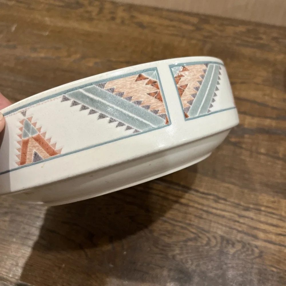 Vintage Mikasa Intaglio Santa Fe CAC24 Vegetable Bowl Serving Dish Southwestern